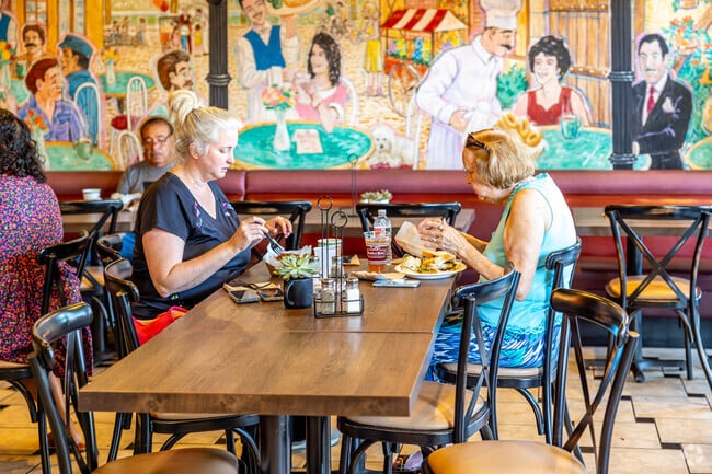 For a great meal stop by Bagels & Brew in the Casta del Sol neighborhood.