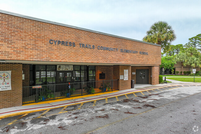 Cypress Trails Elementary School entrance.