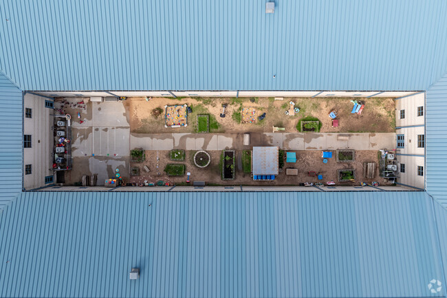 Bagdad Elementary School offers a courtyard for students to safely enjoy.
