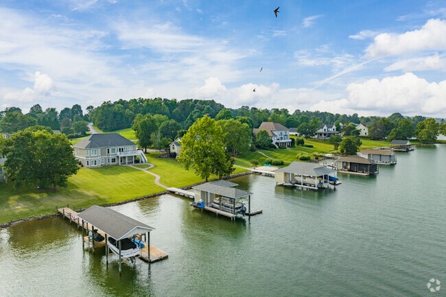 Many homes in Penhook feature private boat docks.