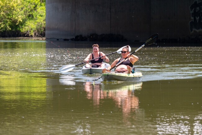Kayaking on the Huron River at Dodge Park in Rockwood.