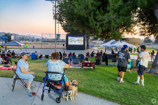 Movies in the Park is great for socializing and getting out for the evening.