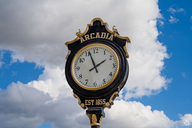 Arcadia was established in 1855 and retains its historic rural charm.