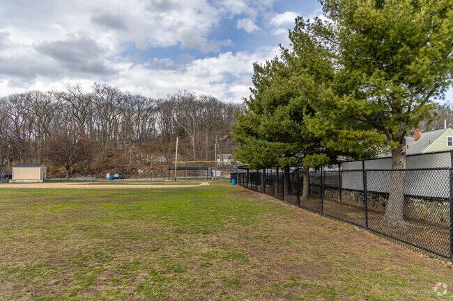 Alex Gentile Memorial Park offers a baseball field for residents in Forestdale.