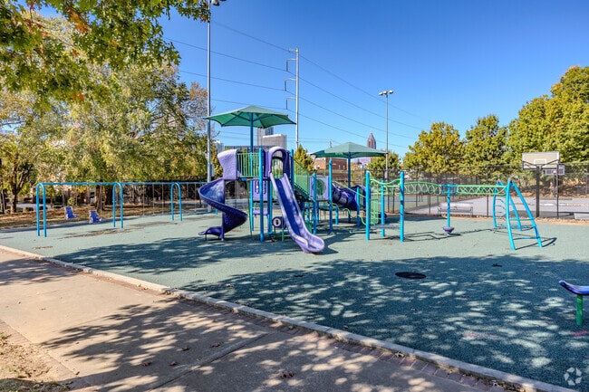 Selena S Butler Park has a playground for kids.