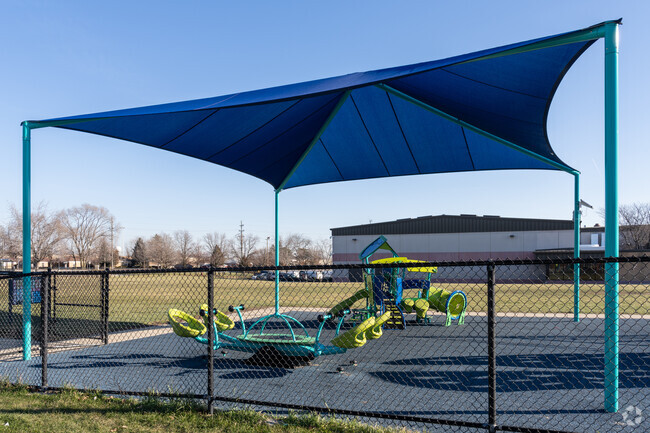 Students can enjoy playing in shade at Hillside Elementary School.