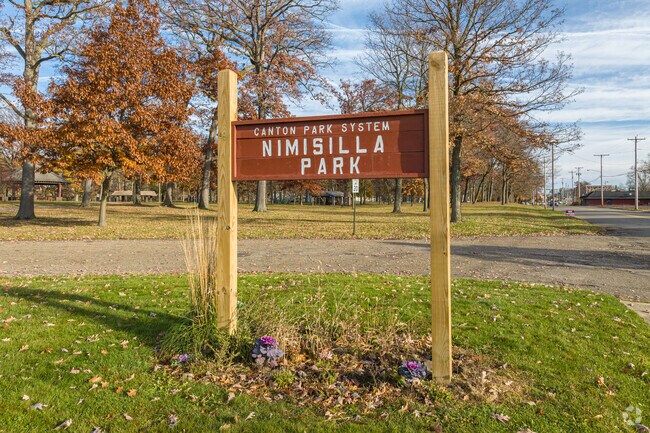 Nimisilla Park is a gathering spot with a playground, basketball courts & covered picnic tables.