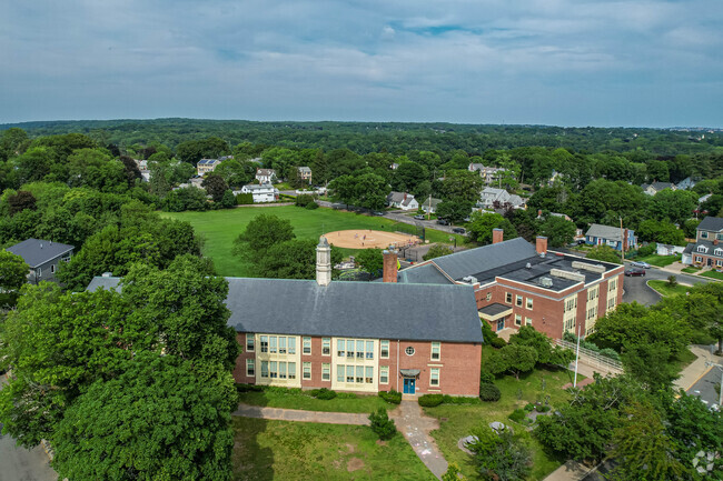 Bishop Elementary School campus overview in Arlington.