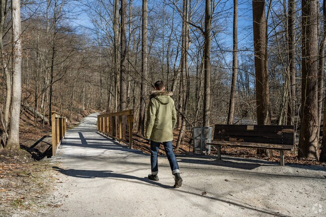 Sand Run Metro Park in Northwest Akron features miles of paved and unpaved hiking trails.