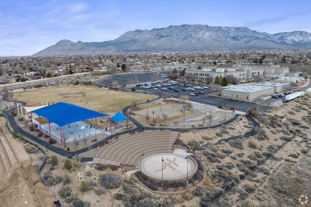 Amphitheater and playground at Oak Grove Classical Academy.