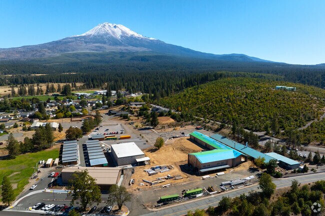 Green spaces and open land surround Weed, California.