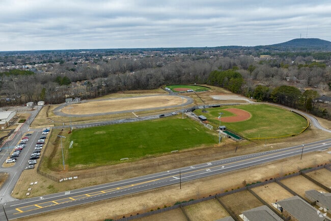 Athletic fields of Monrovia Middle School in Huntsville Alabama.