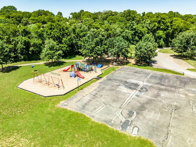 The Playground of Harpeth Valley Elementary is used by students at recess.
