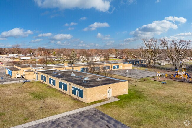 Clarence Randall Elementary School aerial view.