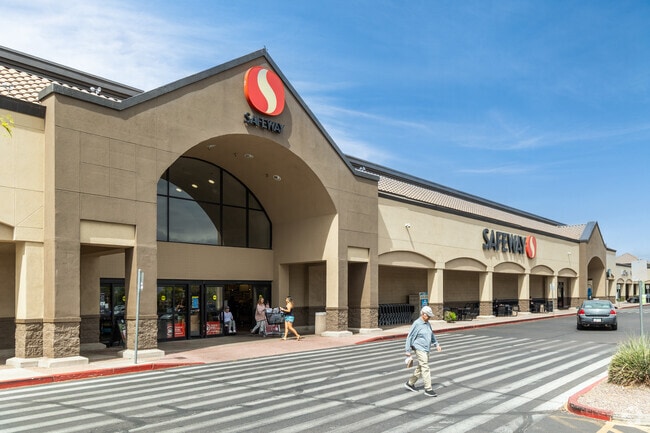 Safeway is a chain supermarket in Mesa with a Starbucks inside.