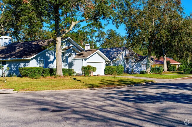 Pastel hues add vibrance to this row of homes in Rosemont.