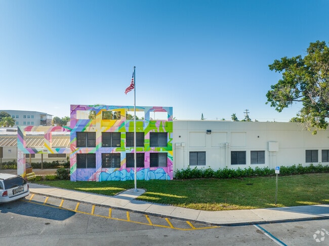 Artwork lines the walls at Parkway Middle School in Broward Estates Ft Lauderdale.
