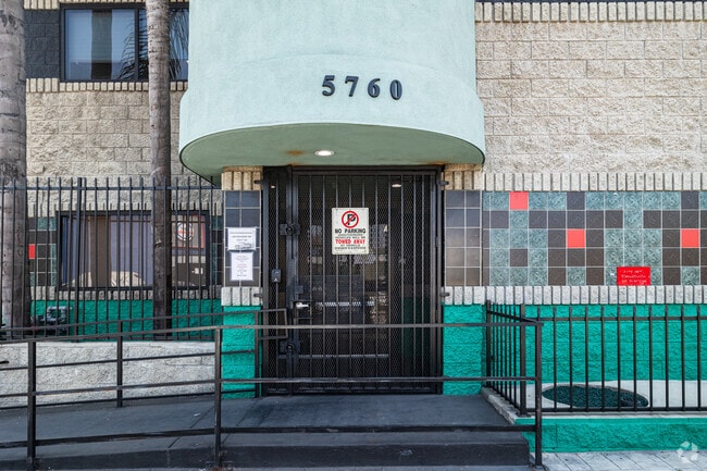 Marcus Garvey Elementary School in Los Angeles, CA has a typical metal gate for extra security.