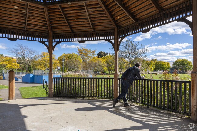 The gazebo in Ingleside Park is a popular spot for residents of Court Park to hang out.