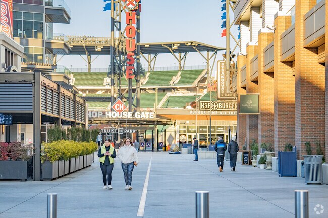 The Battery in Vinings also houses Truist Park where the Atlanta Braves baseball team plays.