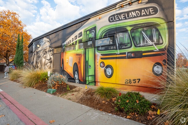 This mural is located at Bret Harte Elementary School.