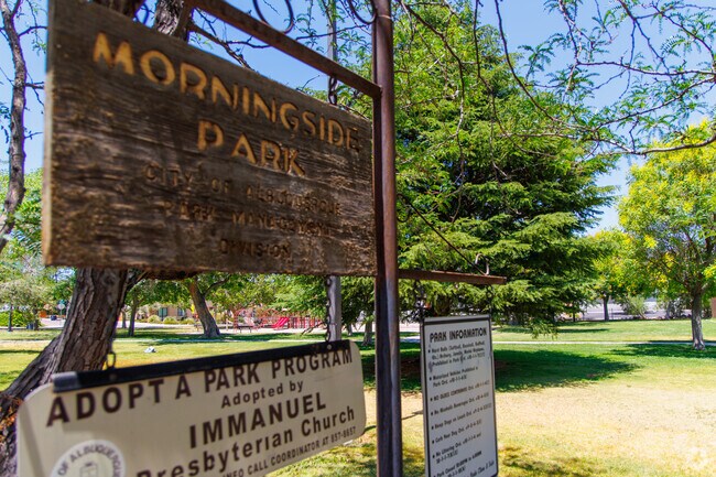 Just south of Nob Hill, Morningside Park offers a great place to play after shopping.