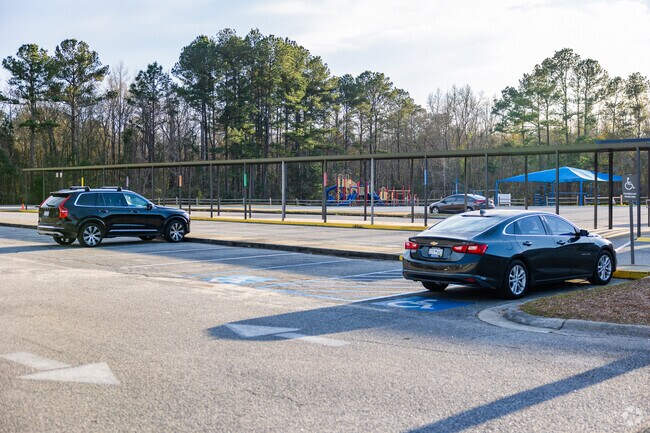 Whitesville Elementary School in Moncks corner has a large parking and pick up area.