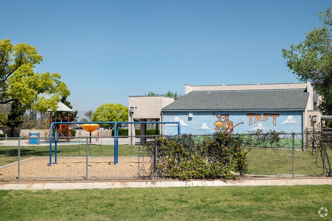 Mural on Wall Next to Playground at Taft Elementary School in Mission Grove