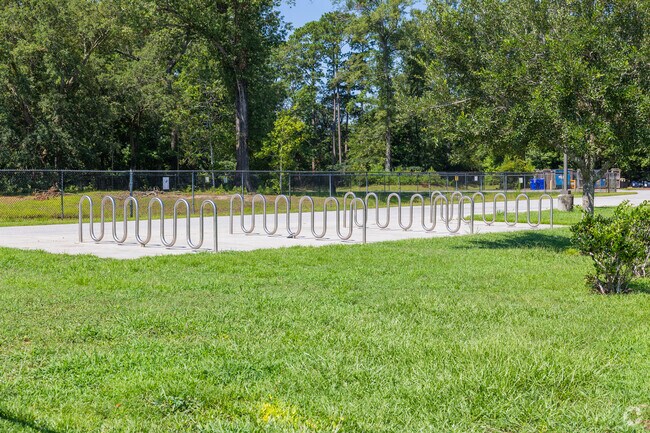 Oakland Elementary School in West Ashley has parking for bikes.