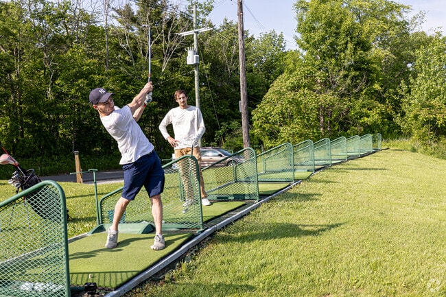 Colebrook golfers find Goodfellas Driving Range a great place to practice their swing.