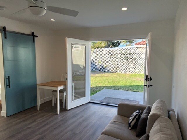 View to shared backyard