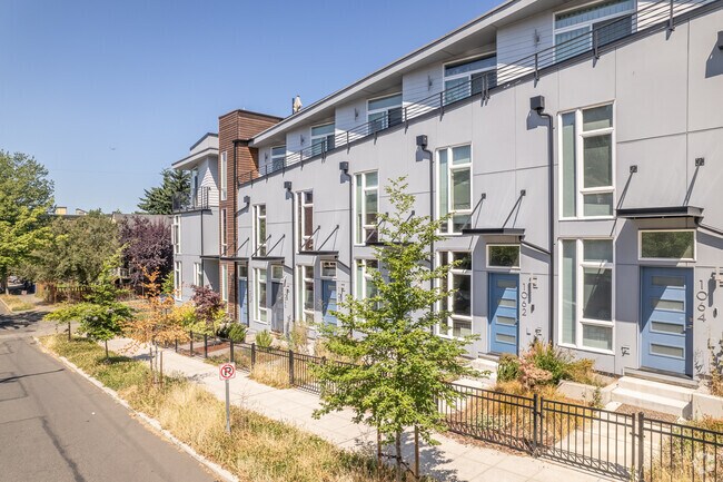 Row of condos in Capitol Hill neighborhood in Seattle.