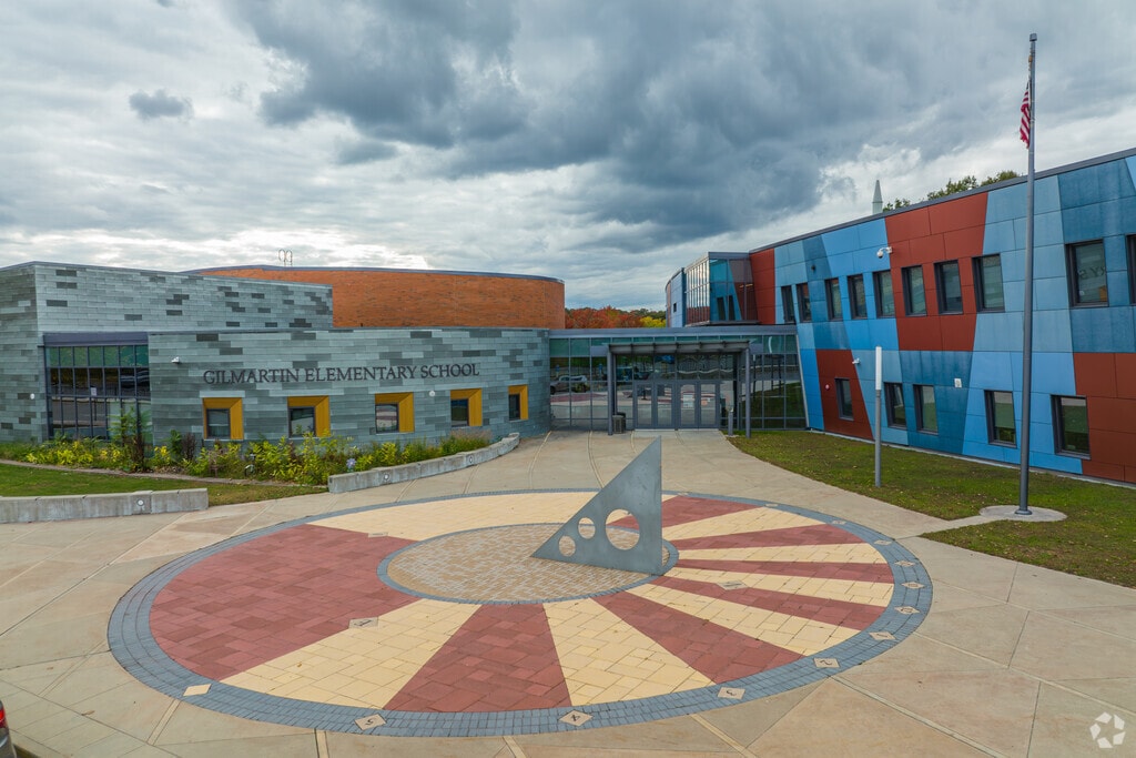John G. Gilmartin Elementary School serves pre-k through middle school students.