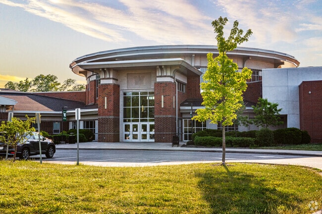 The main entrance of Westlake High School in Westlake, Ohio.