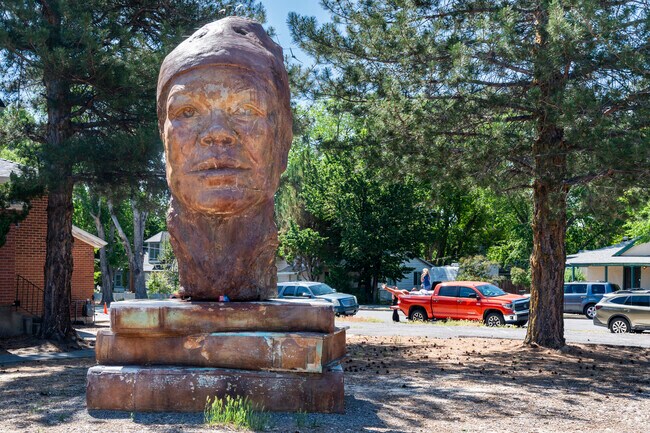 Carson City Center is loaded with cultural art installations like this statue depicting Native American tribes of the Washoe Valley.