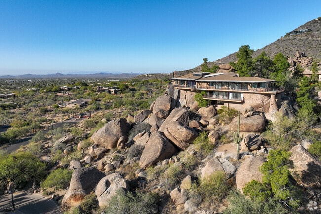 Many homes in Carefree are designed to blend with its natural surroundings.