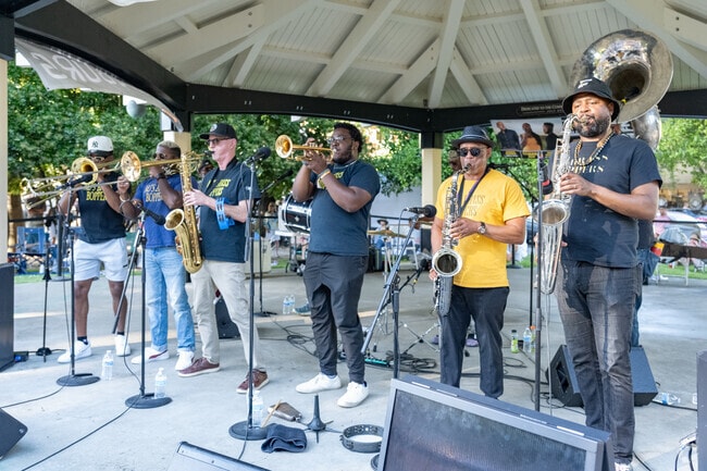 Healdsburg Jazz Festival is a week-long event including the plaza for performances.