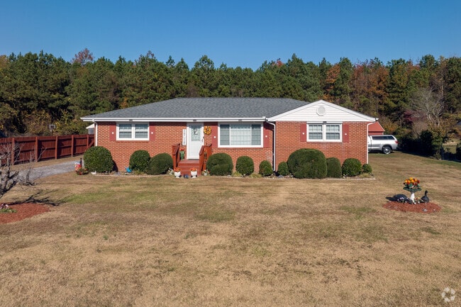 Brick ranch-style homes on large lots are plentiful in Chuckatuck in Suffolk.