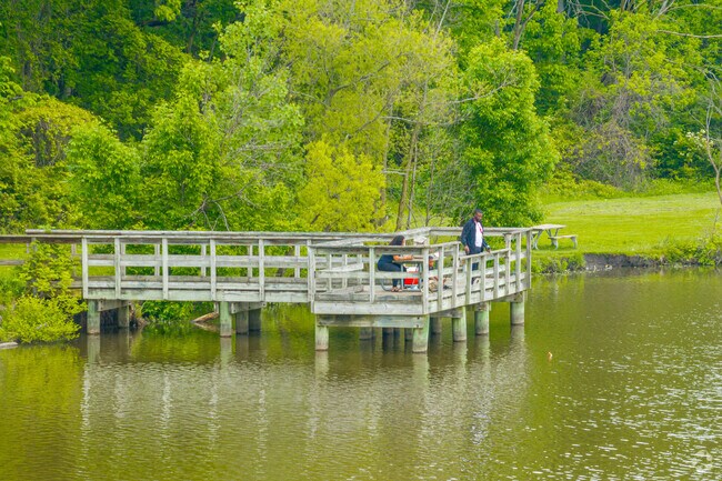 Franke Park's Shoaff Lake provides a fishing pier to Northcrest residents.