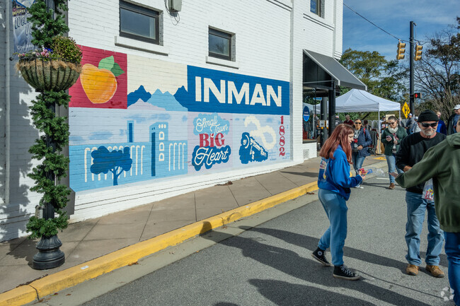 Multiple streets in Inman are closed off for Harvest Day.