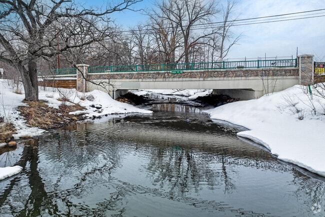Minnehaha Creek runs through the St Louis. Park neighborhood.