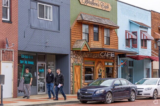 North Market Street, in Minerva, has a small business focus and features local vendors and restaurants.