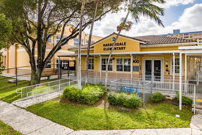 Harbordale Elementary School serves children beginning their studies.