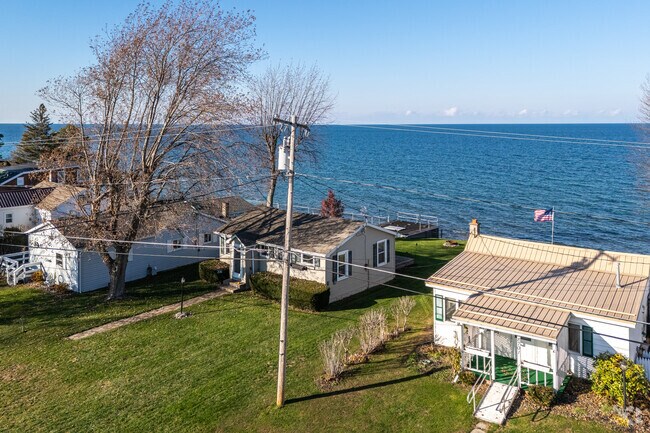 Small lake front cottages can be found in the Village of Barker in the north of Somerset.