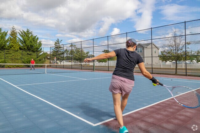 Work on your serves at the Lindenhurst Park and Pool in North Lindenhurst.