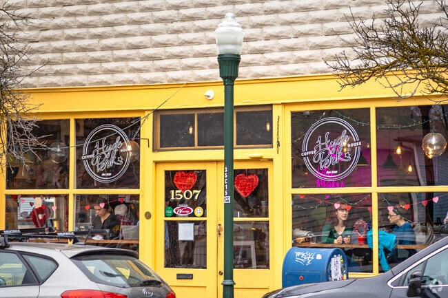 Hyde Perk Coffee House is one of several quaint businesses in the Hyde Park Historic District.