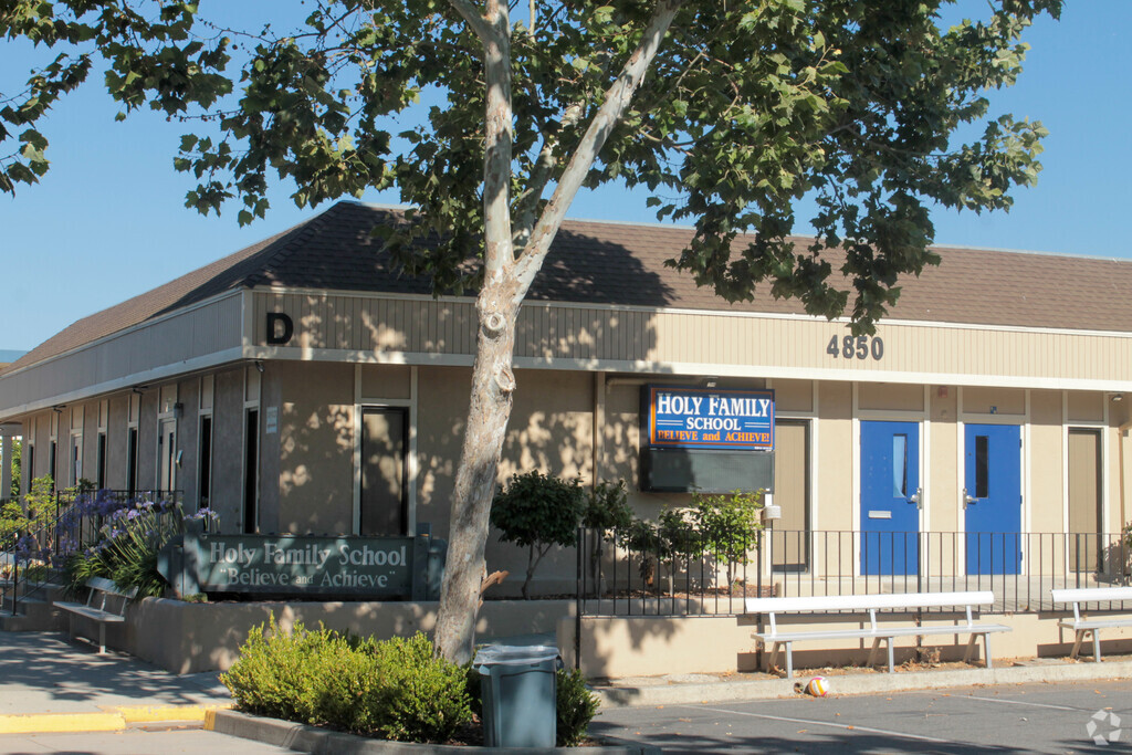 Main entrance to Holy Family School in Blossom Valley, San Jose CA