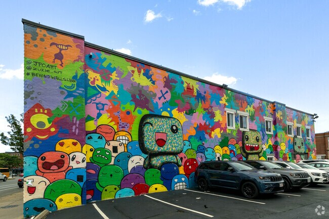 Colorful murals can be found all around Lynn and within Lynn.