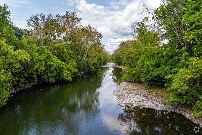 The Passaic River winding through Little Falls.