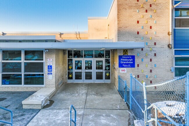 Entrance to Grandview School in the Allentown neighborhood.